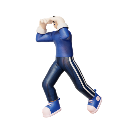Man Looking something  3D Icon