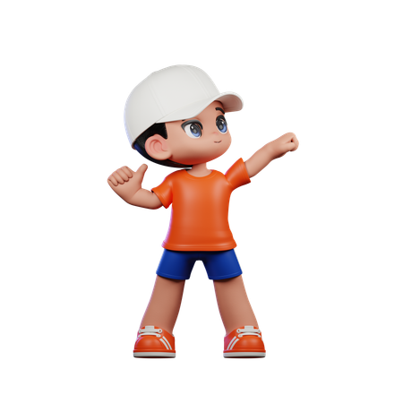 Man Looking VIctorious  3D Icon