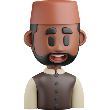 Man Moslem  3D Icon