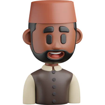 Man Moslem  3D Icon