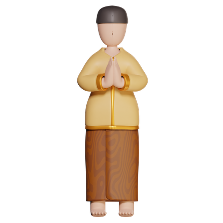 Man of Muslim  3D Icon