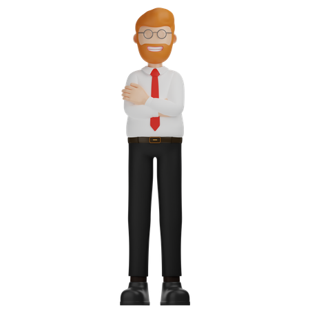 Man Office Worker Employee  3D Illustration