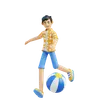 Man Play Beach Ball