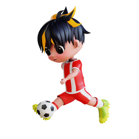 Man Playing Football  3D Icon
