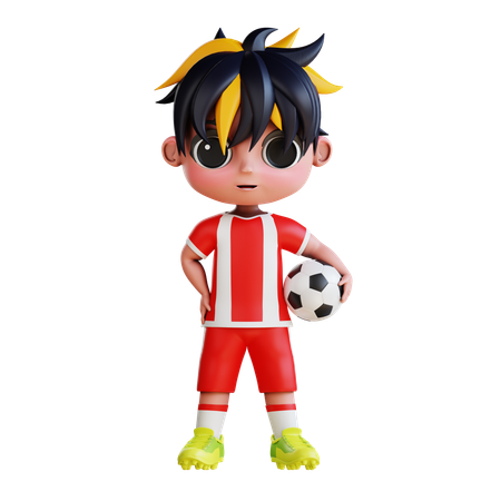 Man Playing Football  3D Icon