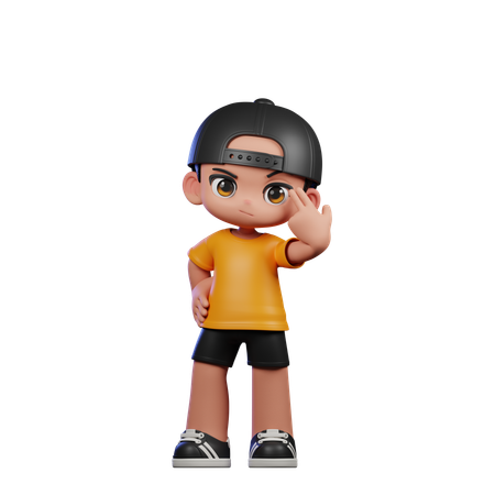 Man Pointing at Him  3D Icon