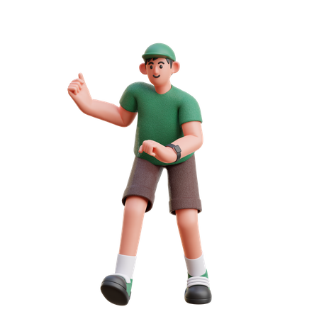 Man pointing fingers  3D Illustration