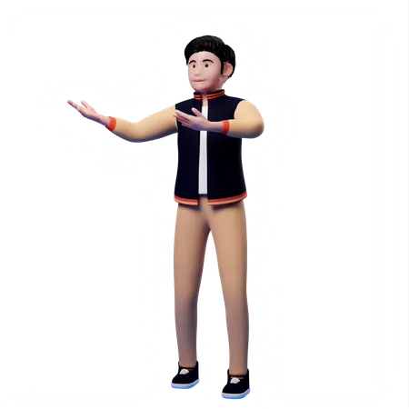 Man pointing hands  3D Illustration