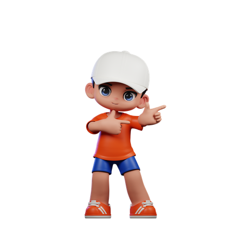 Man Pointing Left  3D Icon