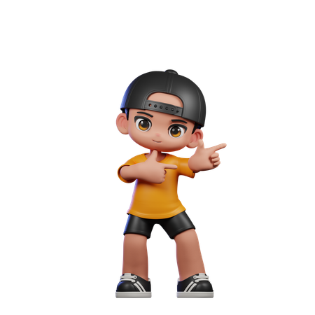 Man Pointing Left  3D Icon