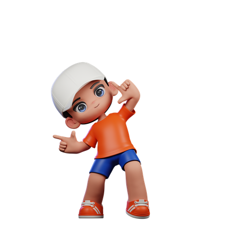 Man Pointing Right  3D Icon