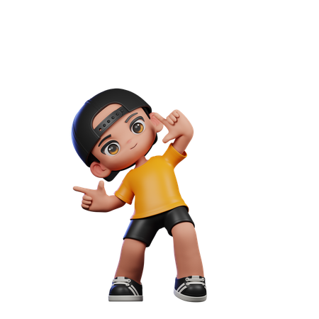Man Pointing Right  3D Icon