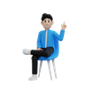 man pointing something emoji 3d