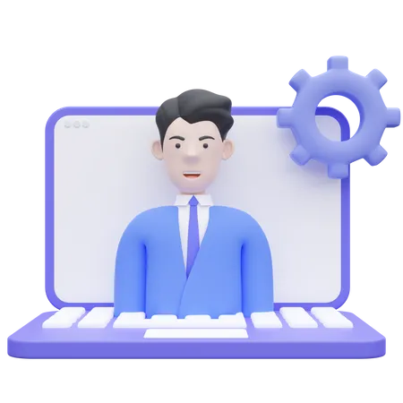 Man Power In Business  3D Icon