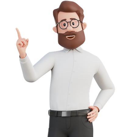 Man presenting pose  3D Illustration