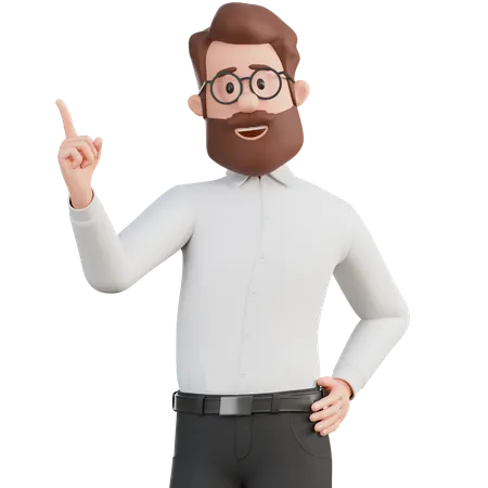 Man presenting pose  3D Illustration