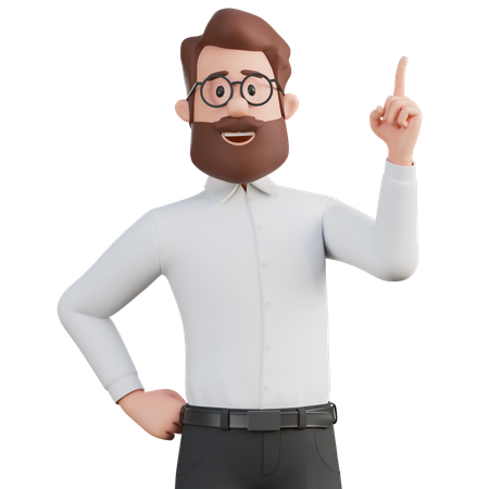 Man presenting pose  3D Illustration