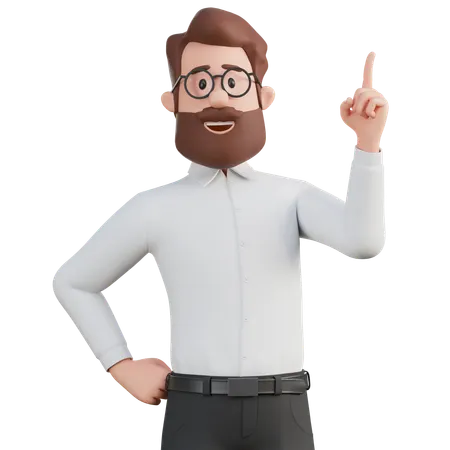 Man presenting pose  3D Illustration