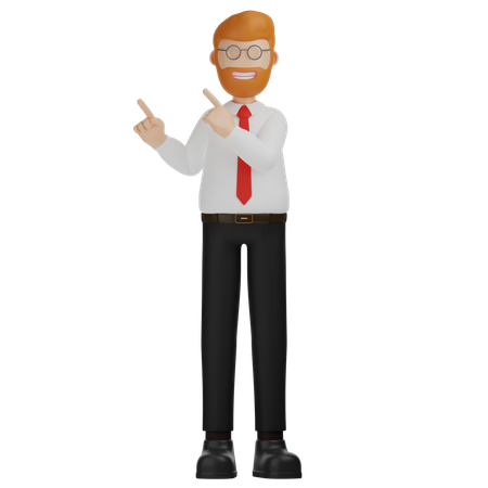 Man Presenting Something  3D Icon