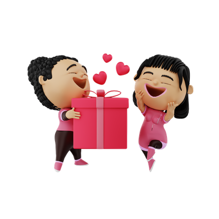 Man proposing girl  3D Icon