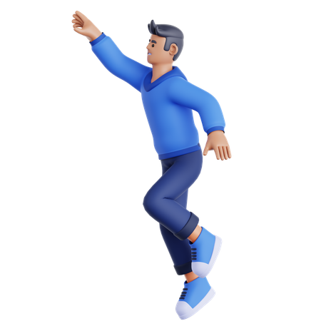 Man Reaching Something  3D Illustration