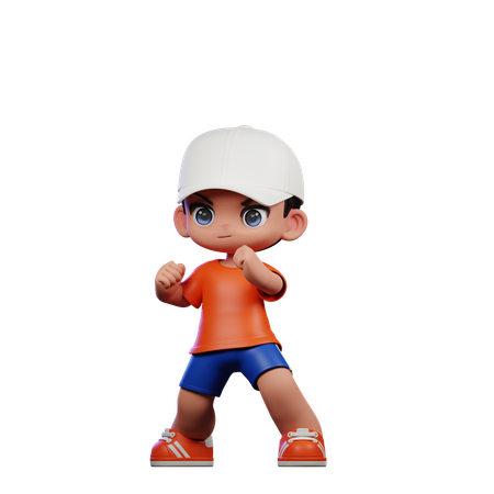 Man Ready Fight  3D Icon