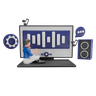 audio podcast 3d logo