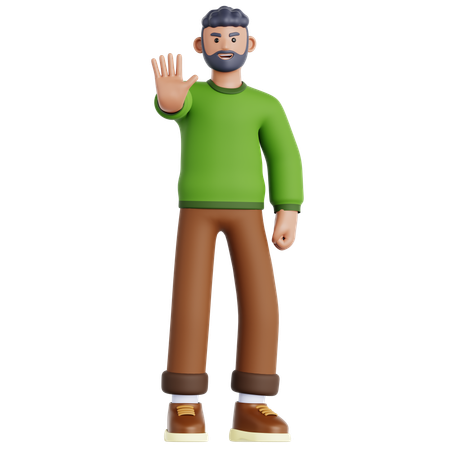 Man Rejection Pose  3D Icon