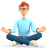 man relaxing emoji 3d
