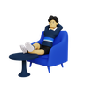 3d relax on sofa emoji
