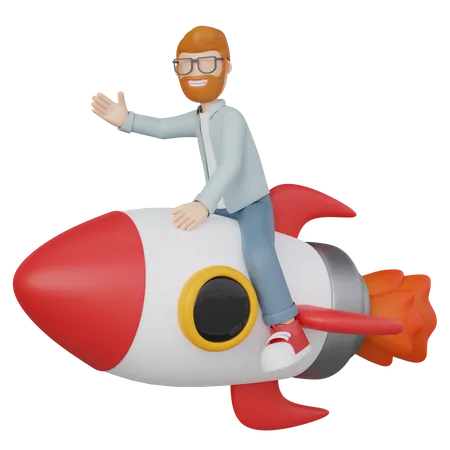 Rocket 3 D Illustration 3D Icon