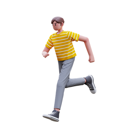Man running  3D Illustration