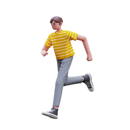 Man running  3D Illustration