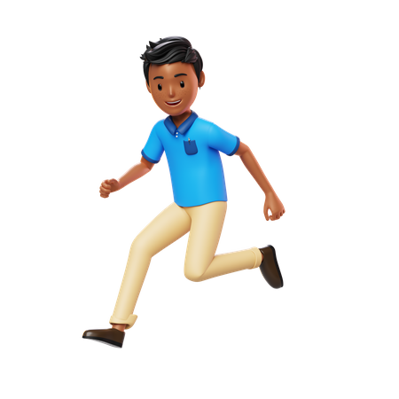 Man Running  3D Illustration