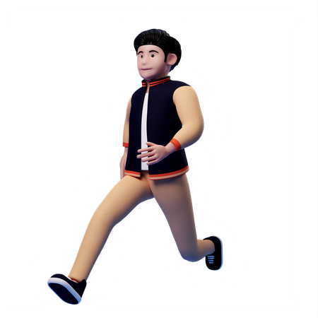 Man running  3D Illustration