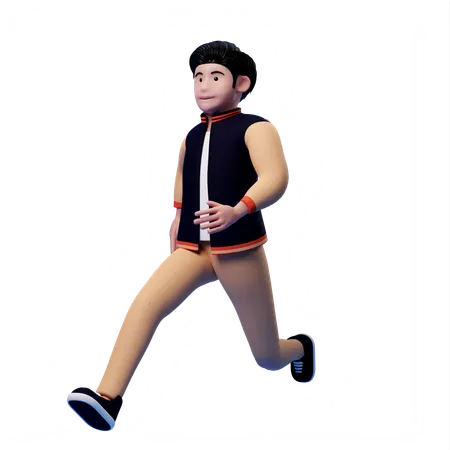 Man running  3D Illustration