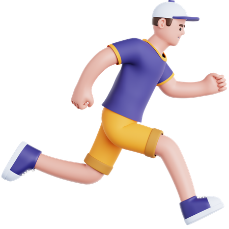 Man Running  3D Illustration