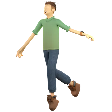 Man running  3D Illustration