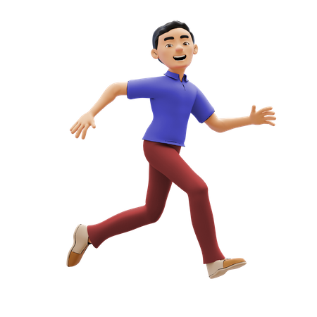 Man running 3D Illustration