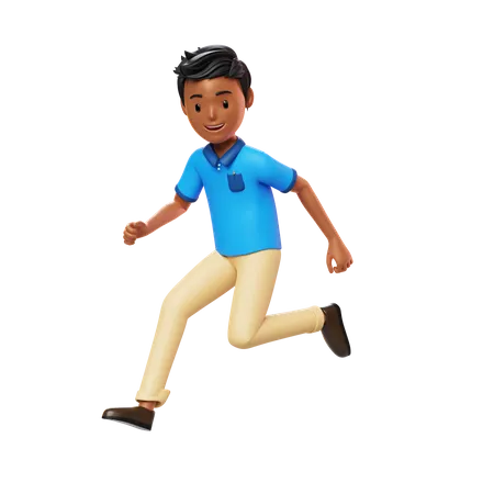 Man Running 3D Illustration