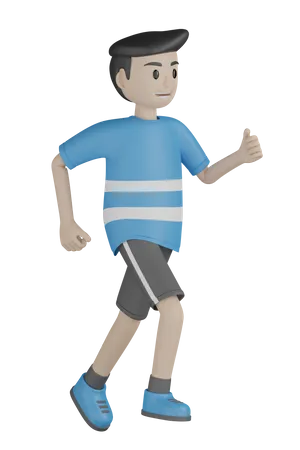 Man Running 3D Illustration