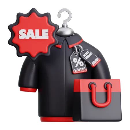 Man Shirt in Sale  3D Icon