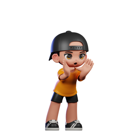 Man Shouting  3D Icon
