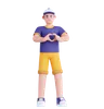 Man Showing a Heart Shape