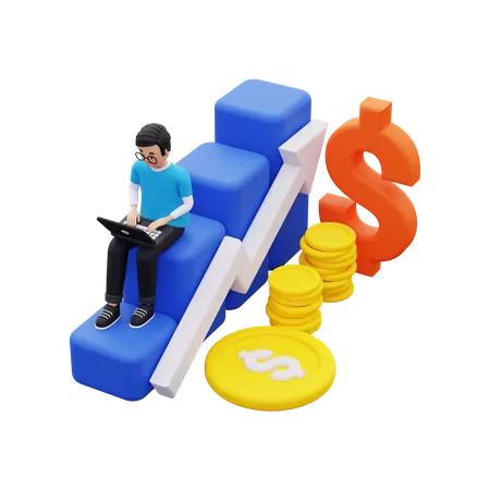 Financial Investment 3D Illustration