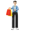 Man Showing Shopping Bags