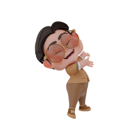 Man showing something  3D Icon