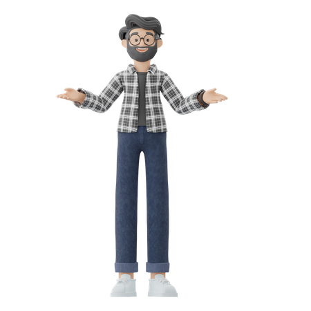 Man Showing Something  3D Icon
