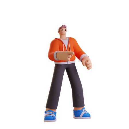 Man showing something  3D Illustration