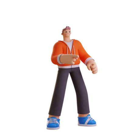 Man showing something  3D Illustration